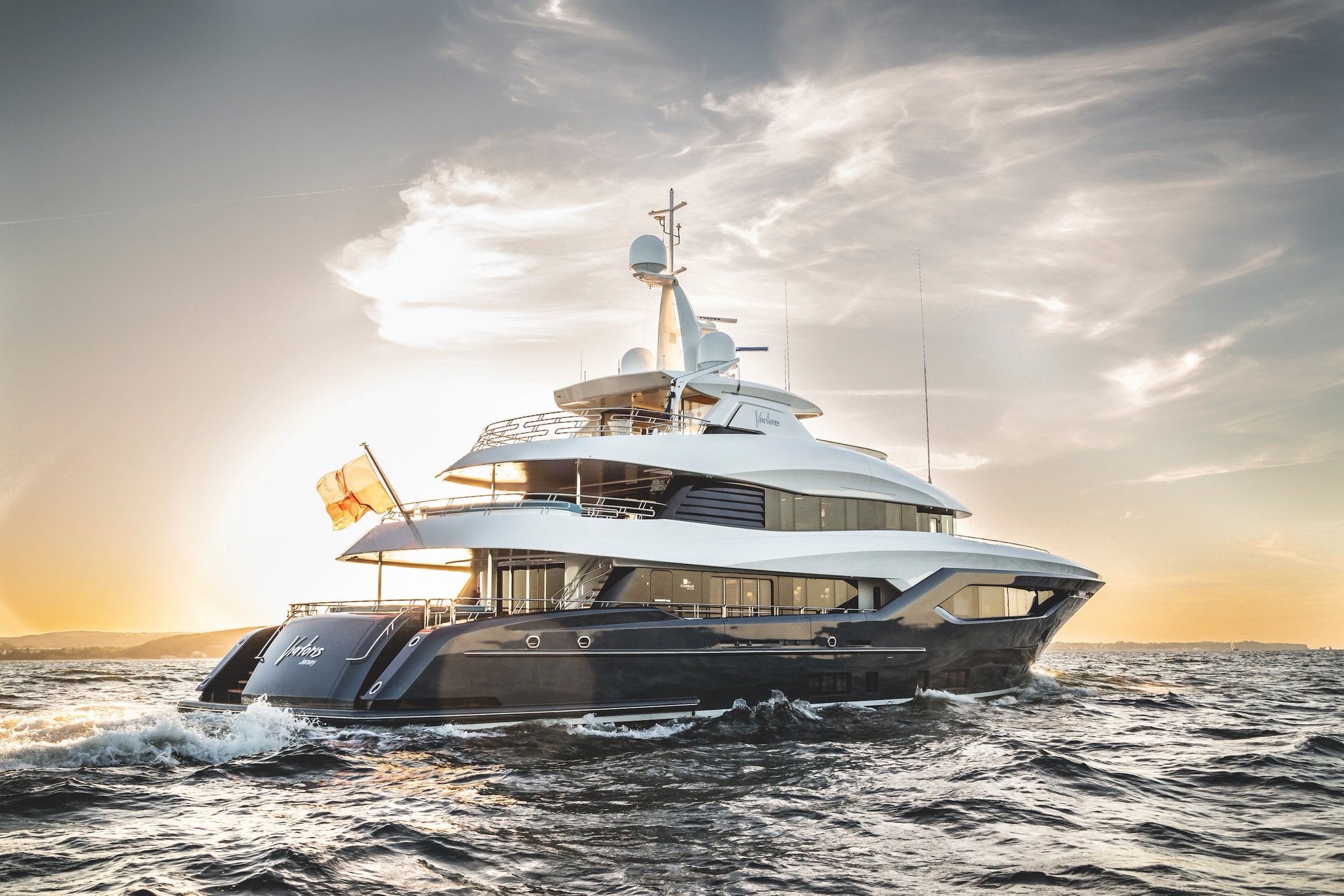 Luxury boat on the water