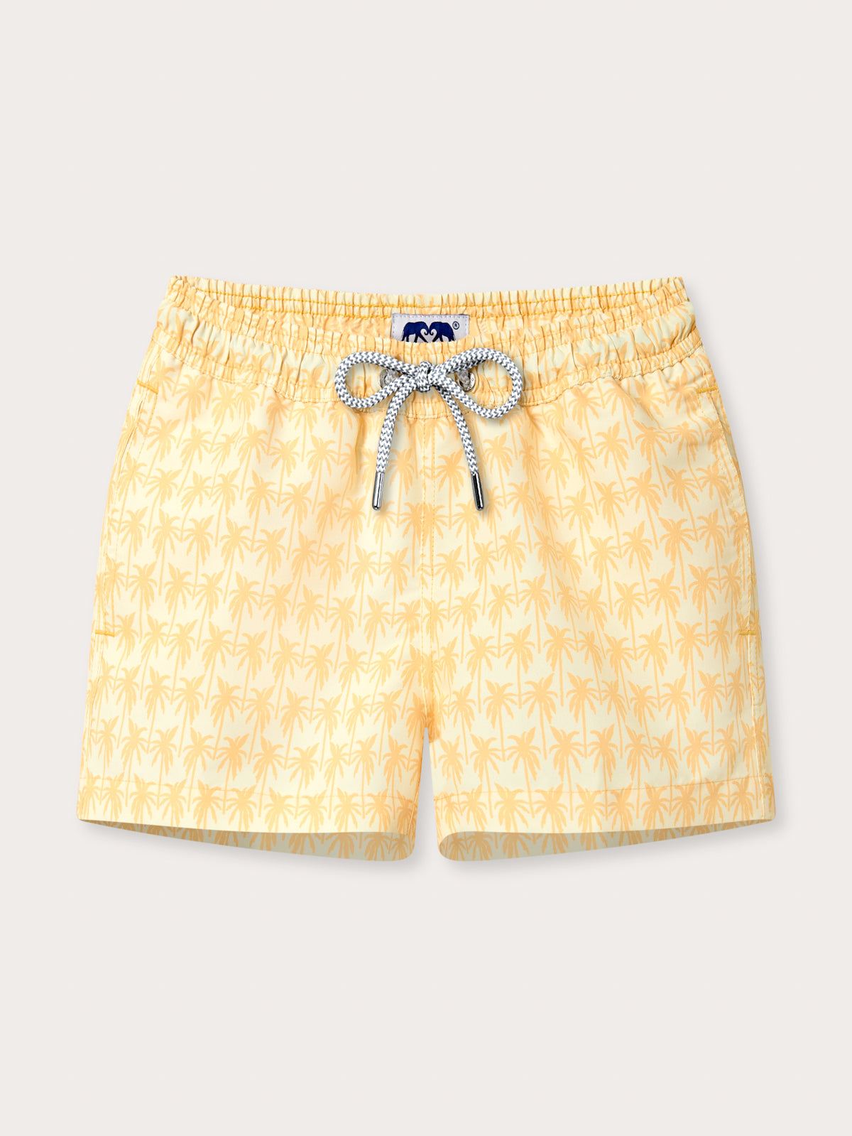 Boys Palm Sundowner Staniel Swim Shorts by LOVE BRAND & Co. Yellow kids swim shorts.
