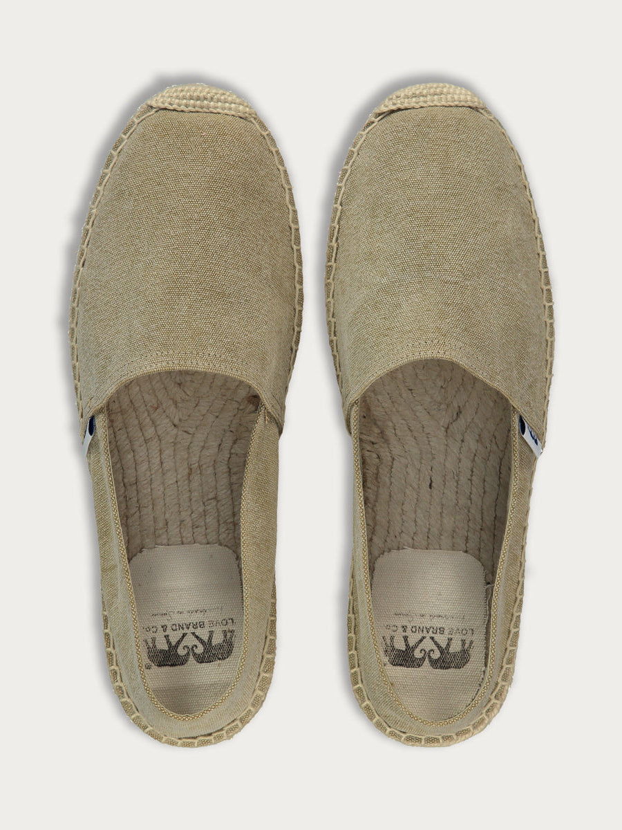 Catto Alpargatas Olive Green espadrilles top view