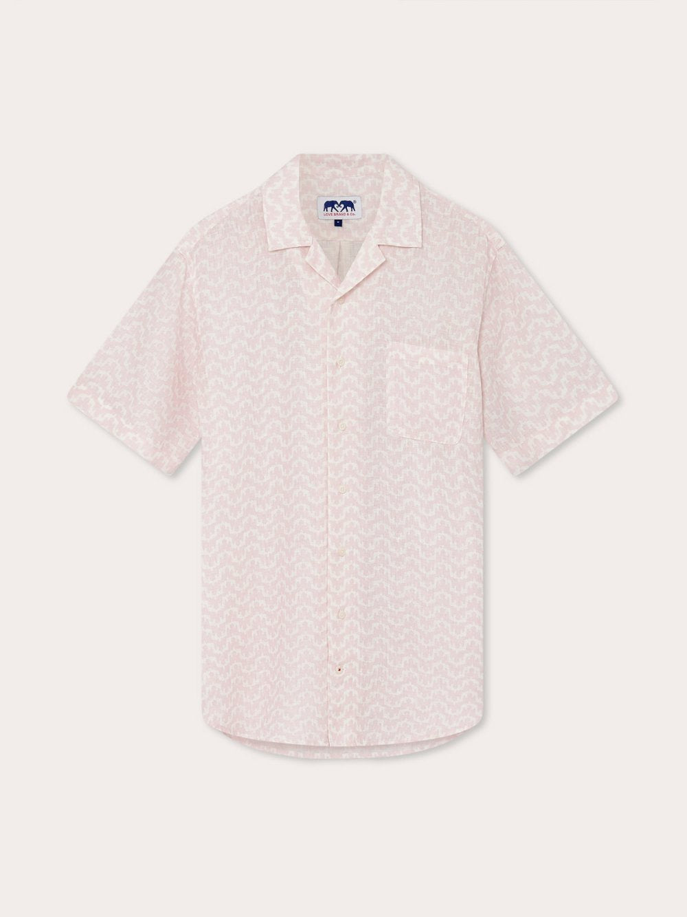 Men's Elephant Palace Pink Arawak Linen Shirt