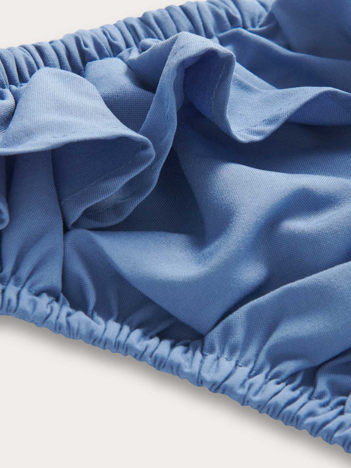 Fabric details of Girls Deep Blue Calabash Bikini Bottoms.