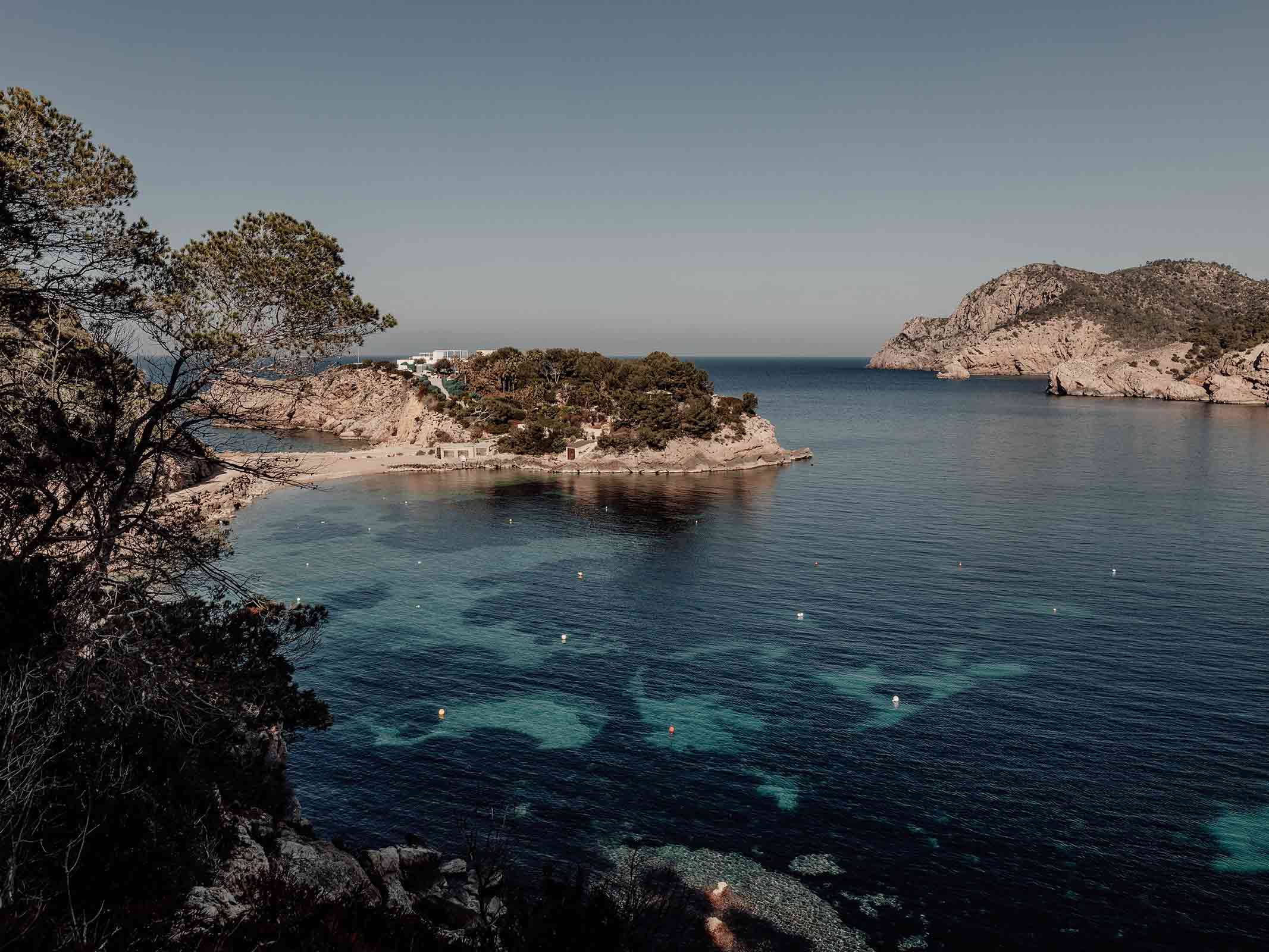 Ibiza landscape and the mediterranean sea