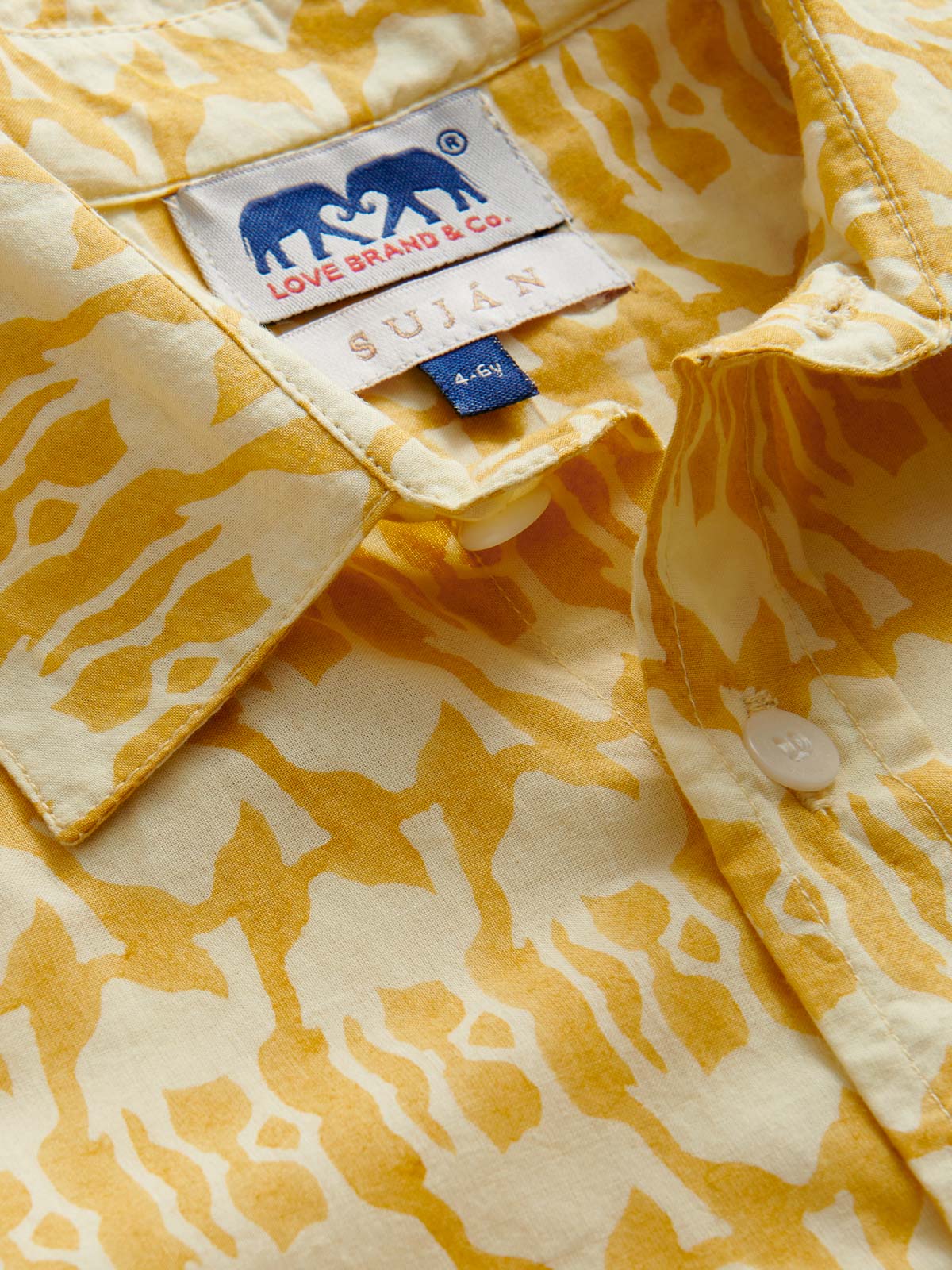 Detailed view of Kids Camel Mirage Abaco Cotton Shirt