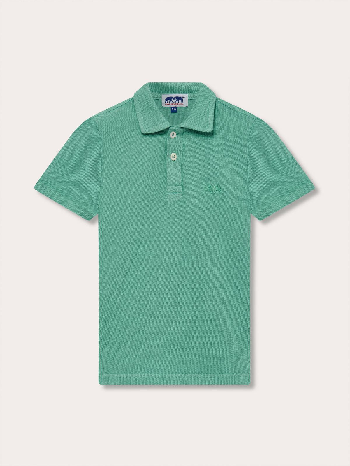 Boys Riviera Green Pensacola Polo Shirt made of 100% premium cotton, featuring a lightweight and breathable fit suitable for everyday wear.