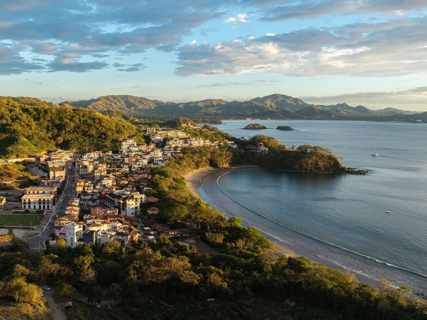Aerial view of Las Catalinas town