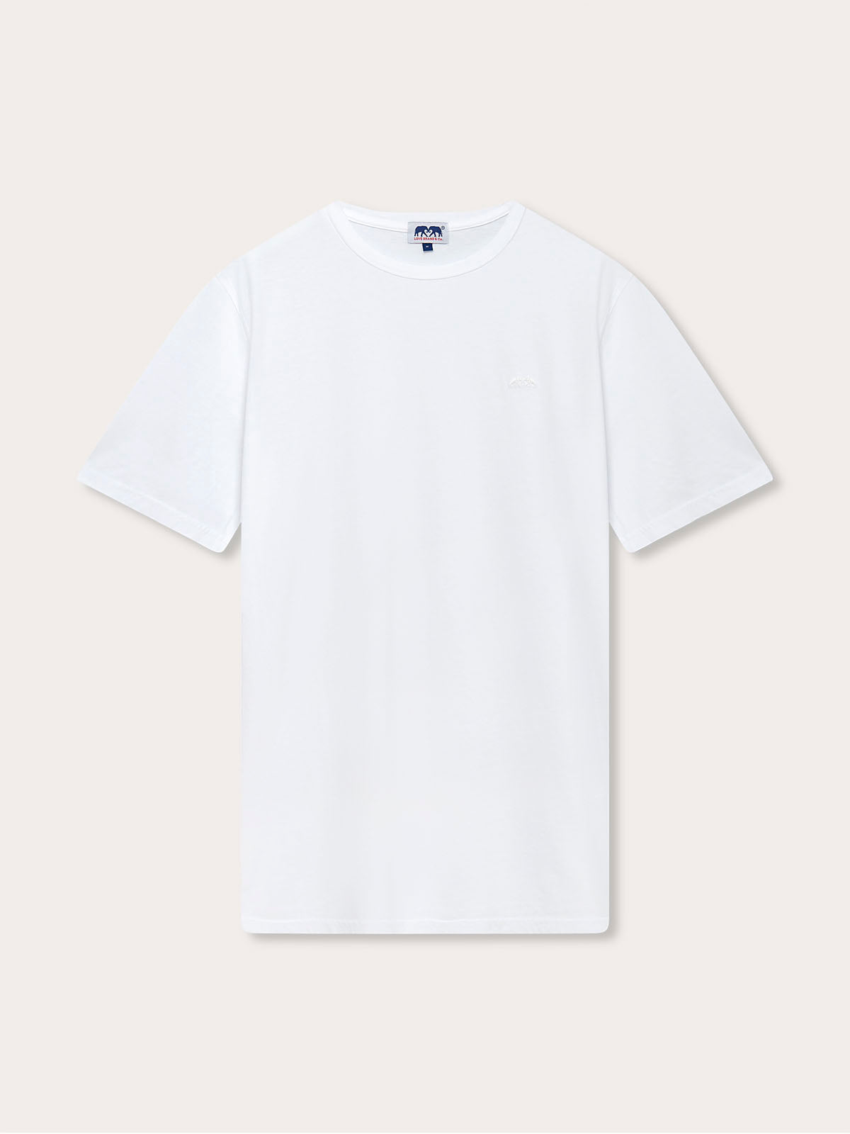 White Mens Cotton – & BRAND T-Shirt LOVE