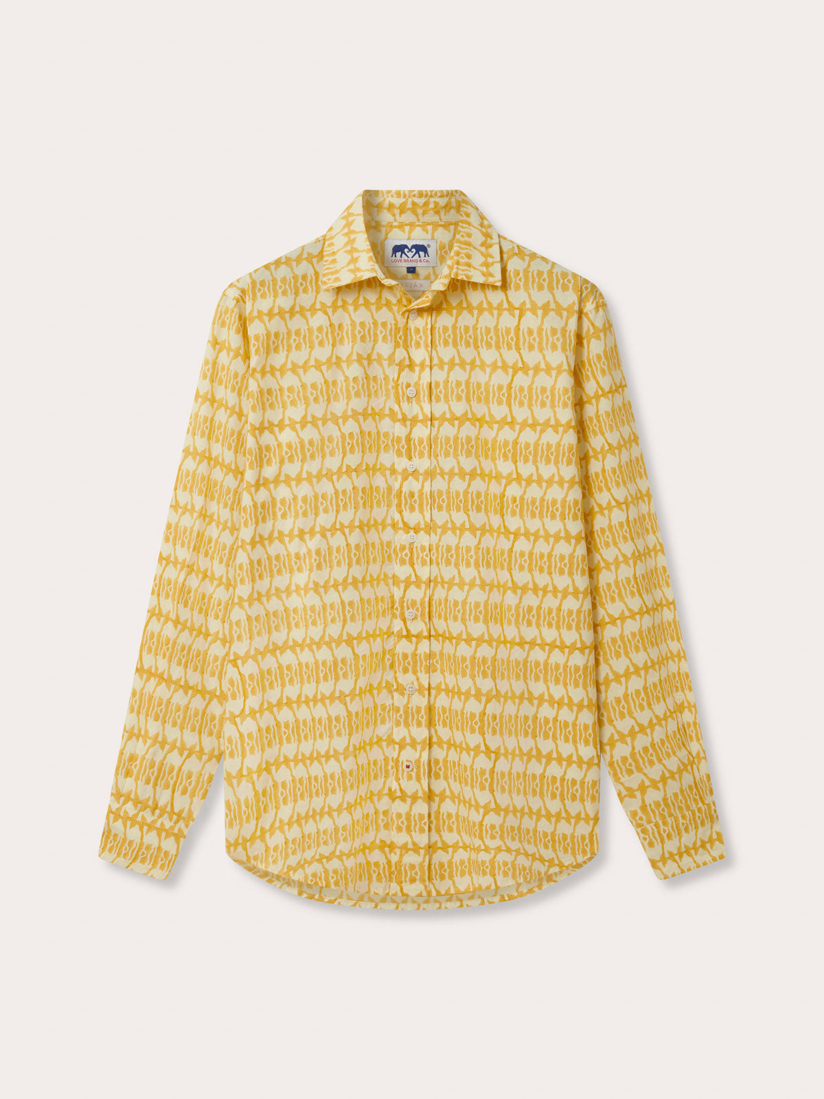 Men's Camel Mirage Abaco Cotton Shirt featuring yellow camel design.