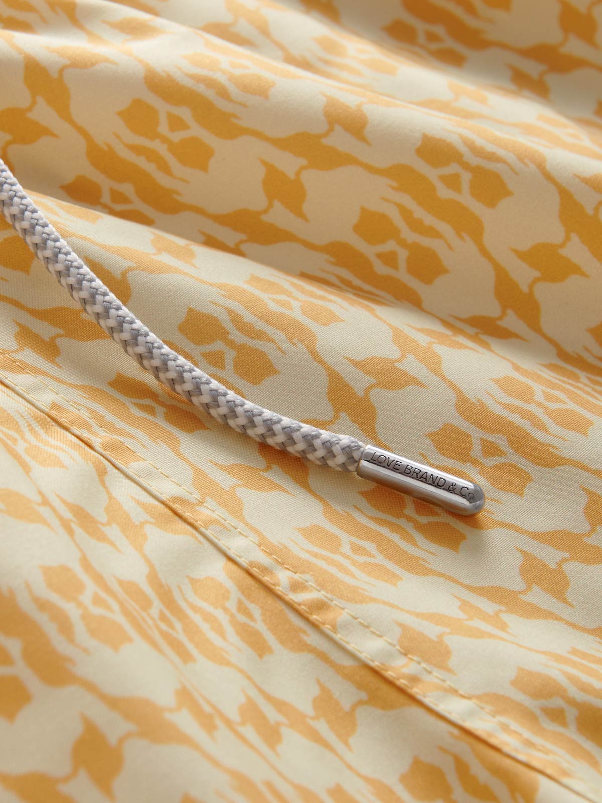 Close-up view of Men's Camel Mirage Staniel Swim Shorts.