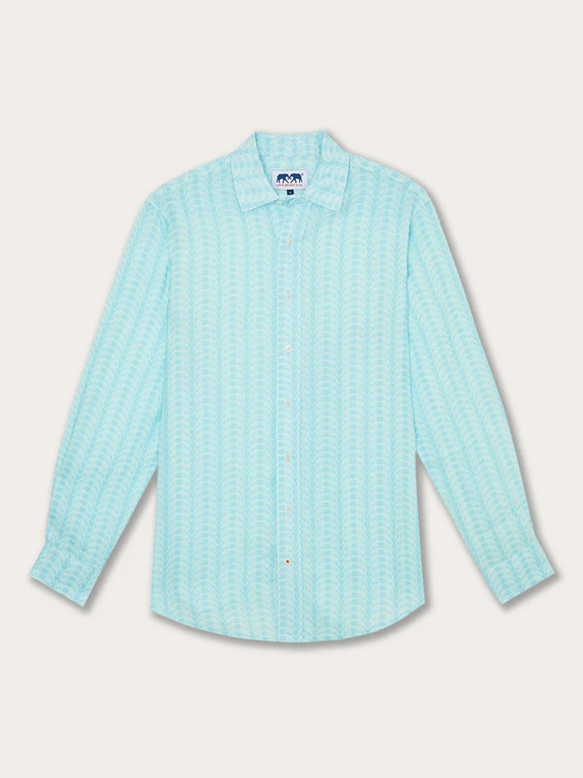 blue linen shirt