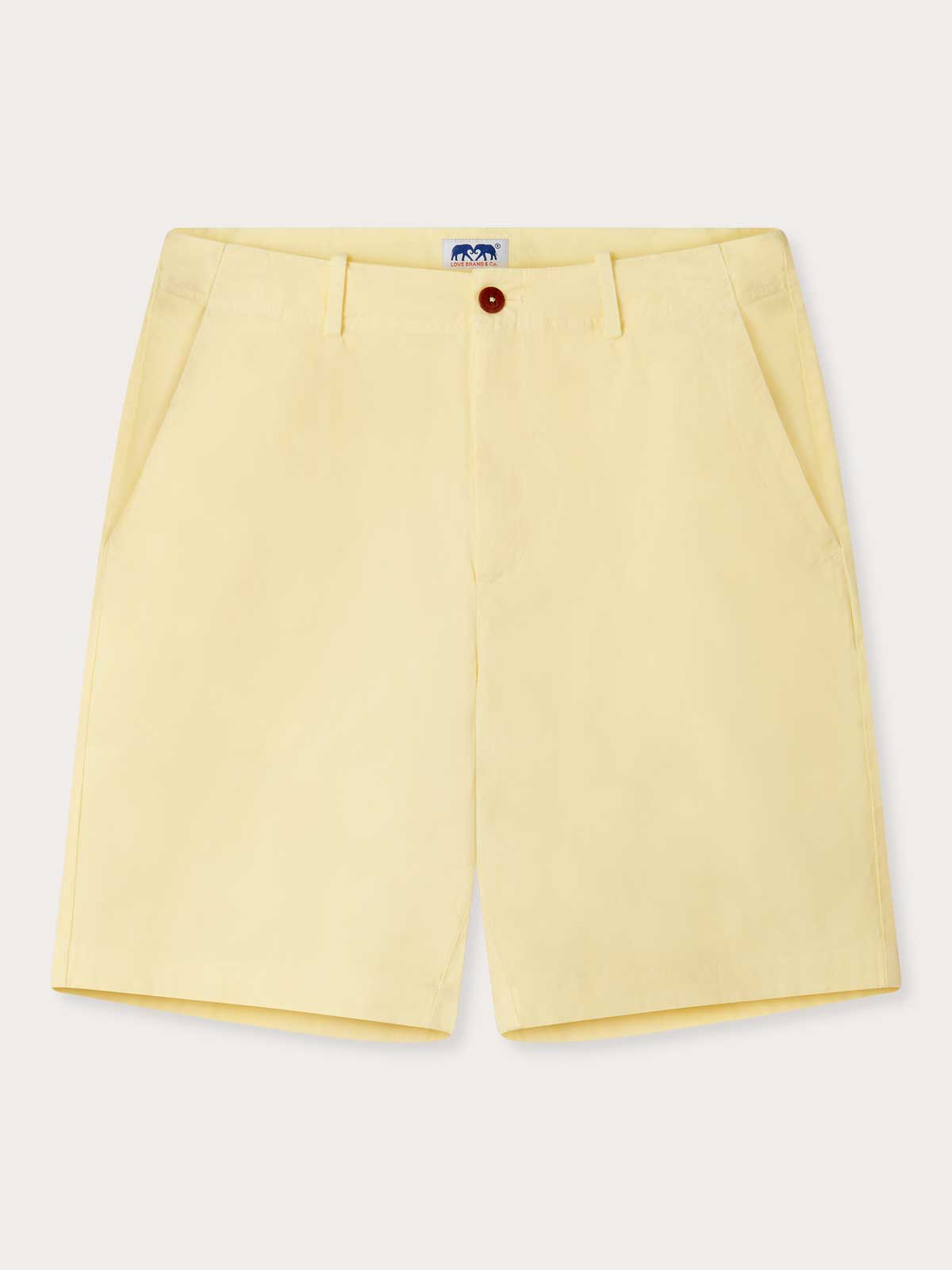 Men's Limoncello Harvey Cotton Shorts in sunny yellow color, 100% cotton.