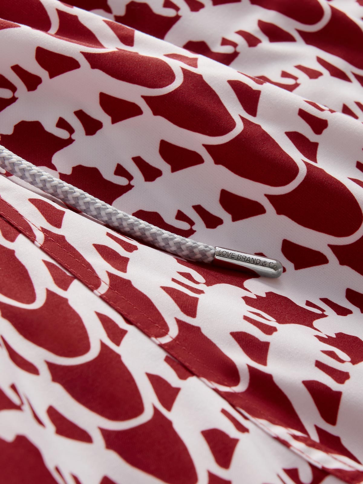 Close-up view of Men's Lurking Leopards Staniel Swim Shorts.