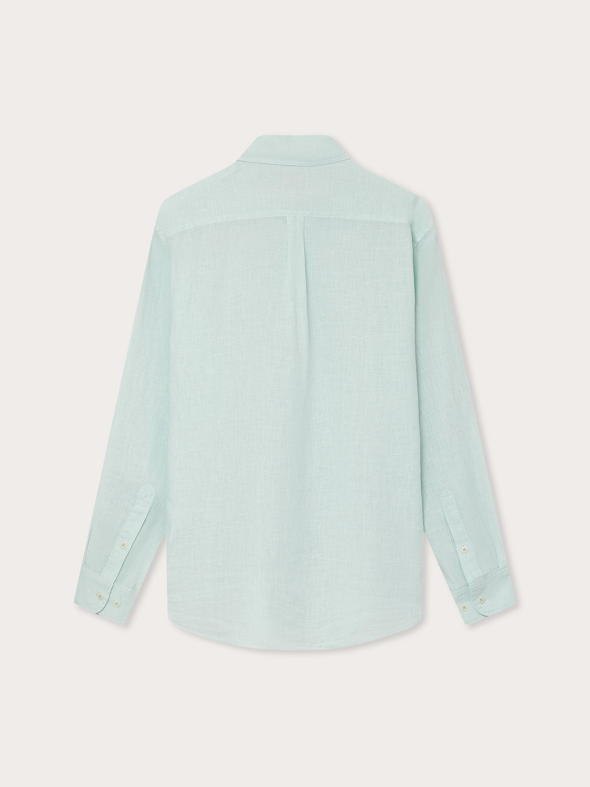 Sea Air Abaco men's Linen Shirt in pastel hue, back view. Old money shirts made from 100% linen.
