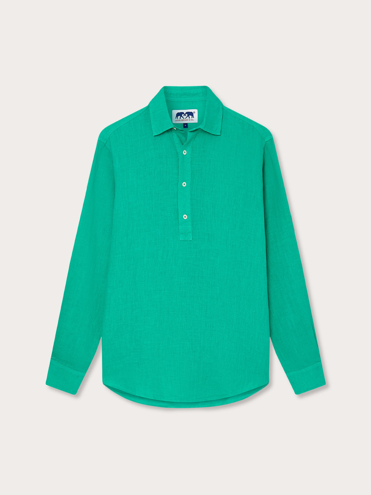 SALE Men's Sicilian Green Hoffman Linen Shirt - Main Image