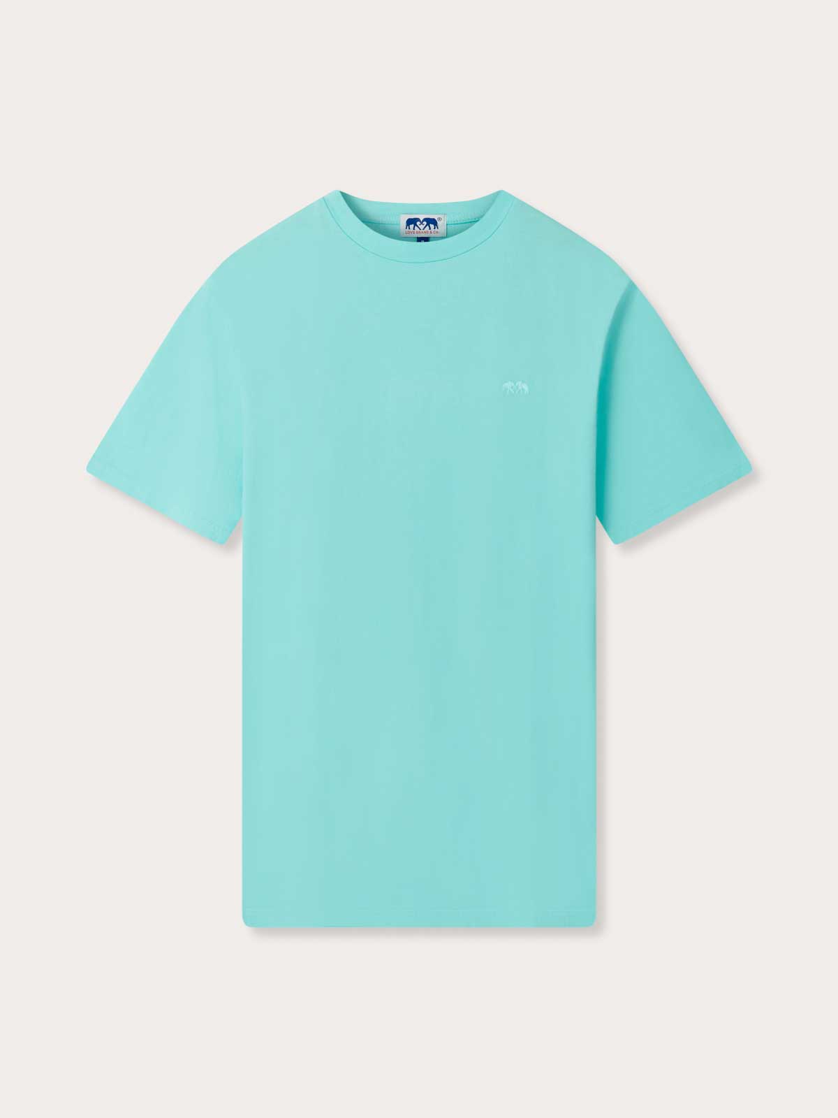 Classic plain green men's t-shirt. Short sleeved tee on a white backround.
