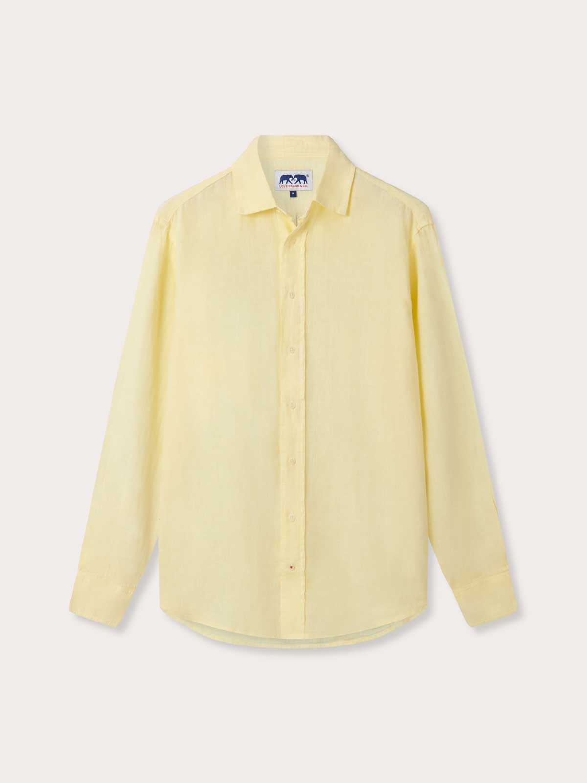 Men's Limoncello Abaco Linen Shirt - Sunny yellow 100% linen long-sleeved shirt, lightweight and breathable with a classic fit.