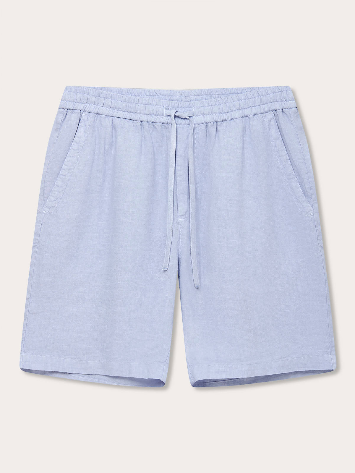 Men's Sky Blue Joulter Linen Shorts - Main Image