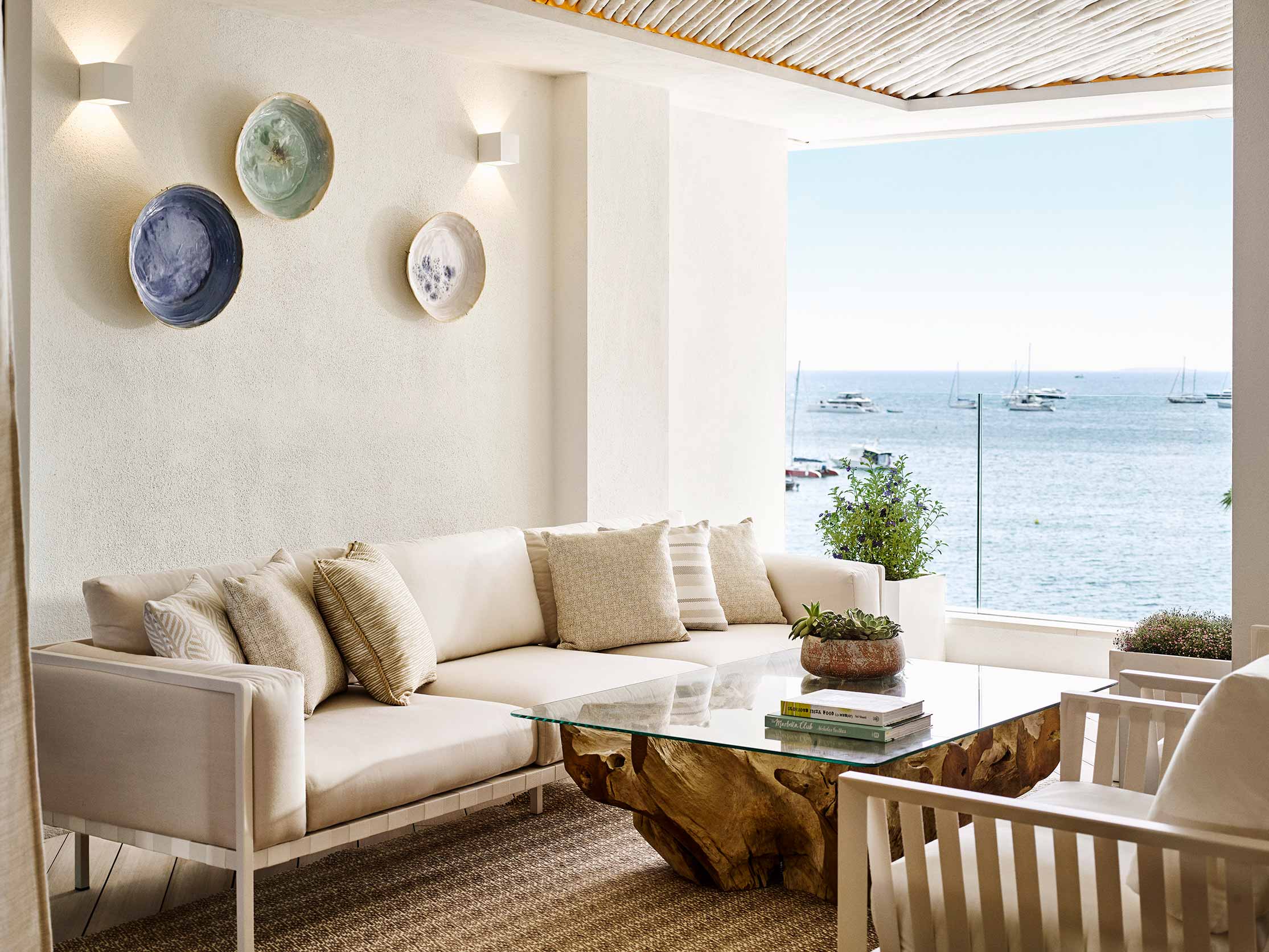 Presidential suite of the Nobu Hotel Ibiza Bay with sea view
