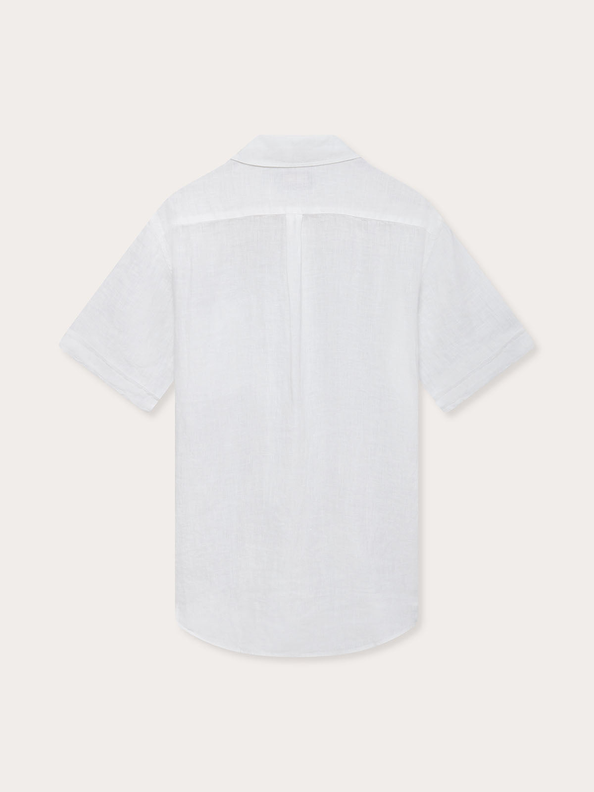 Men's White Manjack Linen Shirt - Back View