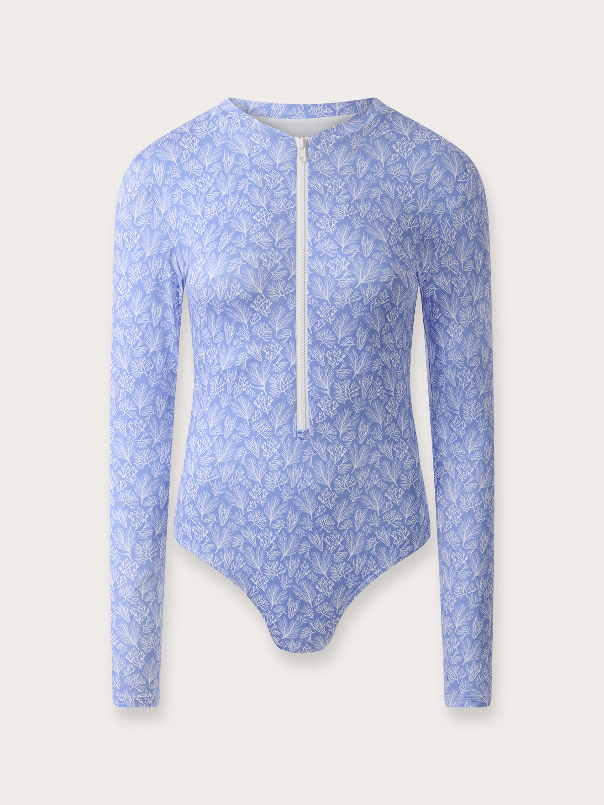 Womens swimsuit with blue coral pattern