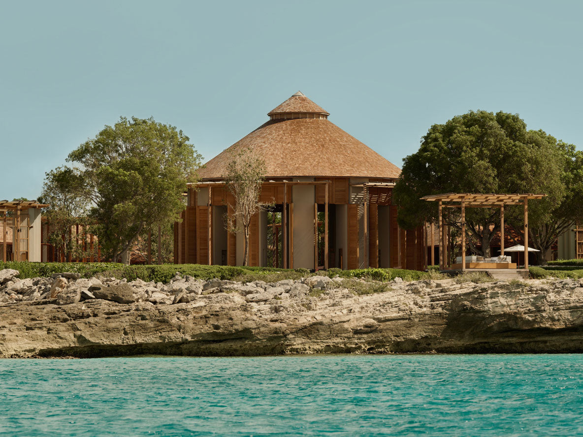 Amanyara Turks & Caicos hut overlooking the sea.