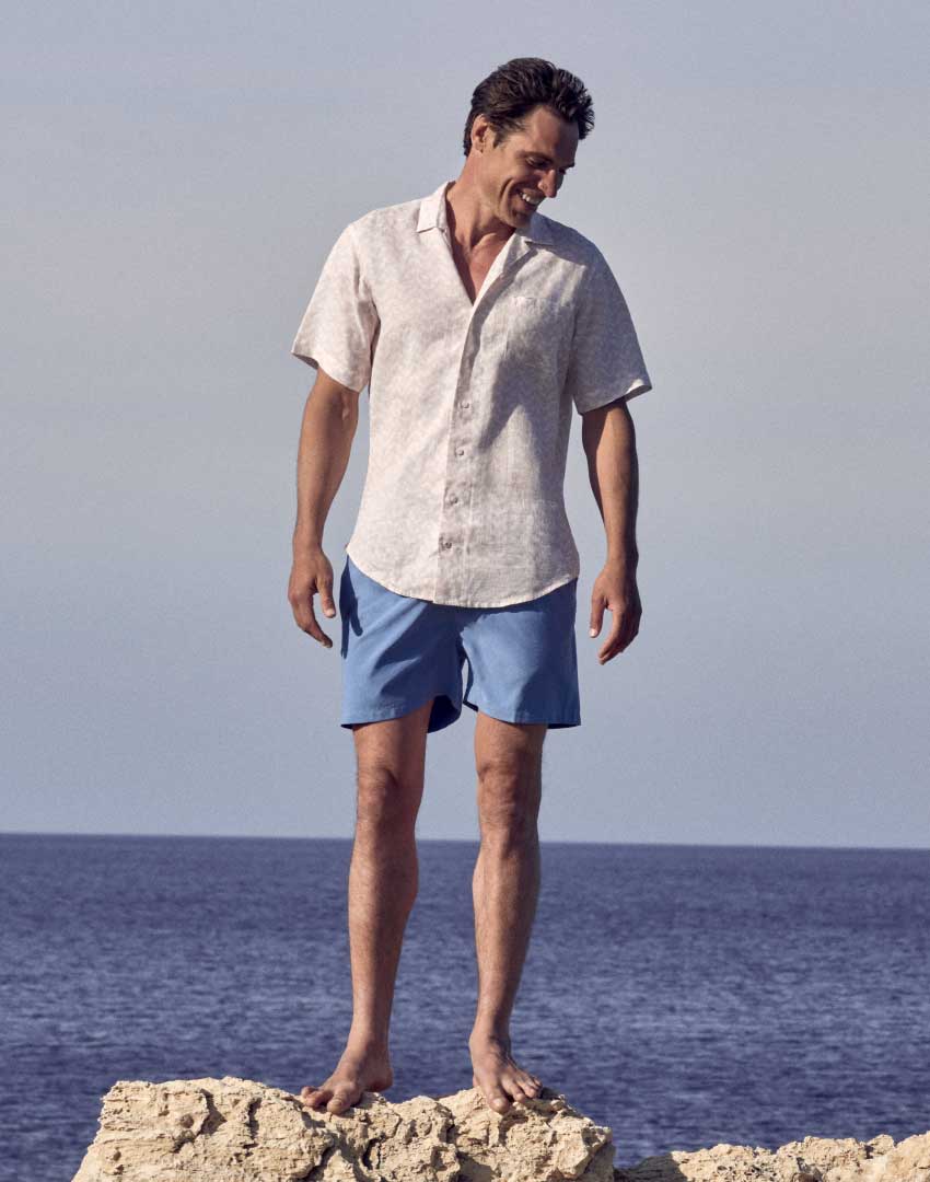 blue mens beachwear