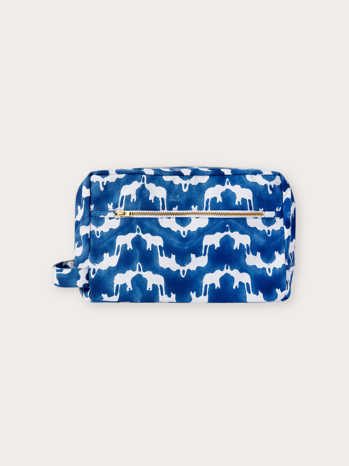 Elbow Canvas Wash Bag - Elephant Palace Blue