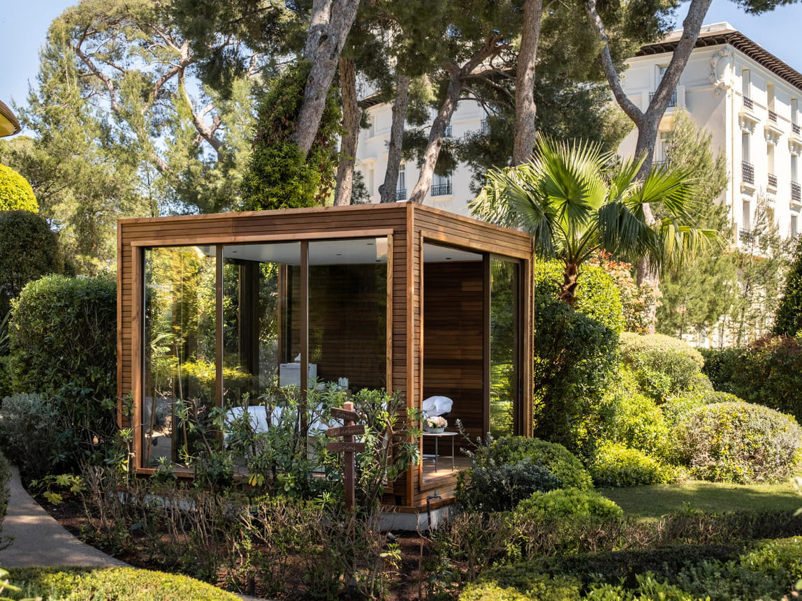 Spa in a lush graden setting