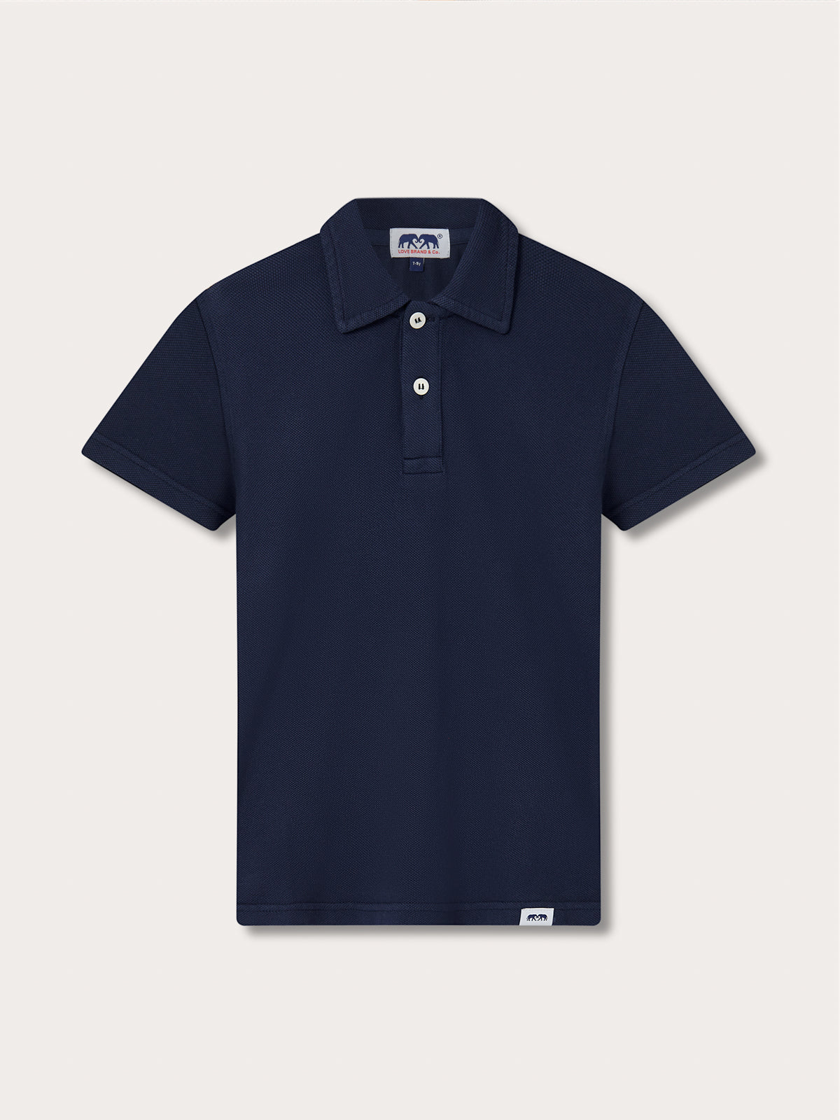 Kids Navy Blue Pensacola Cotton Polo Shirt LOVE BRAND