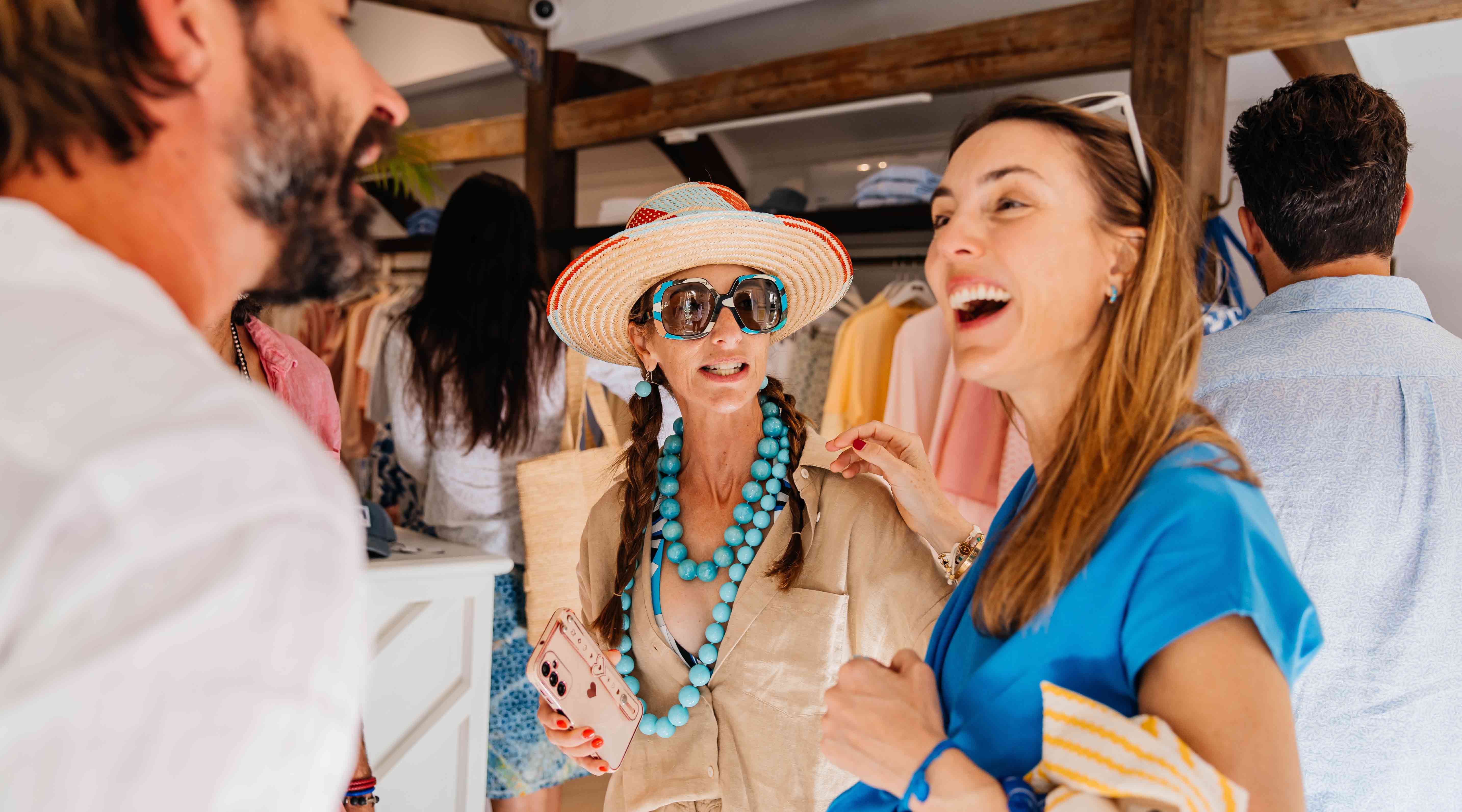 Guests chat and enjoy the launch party of Love Brand & Co's Bahamas store