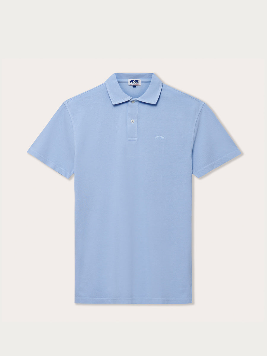 mens light. blue polo shirt