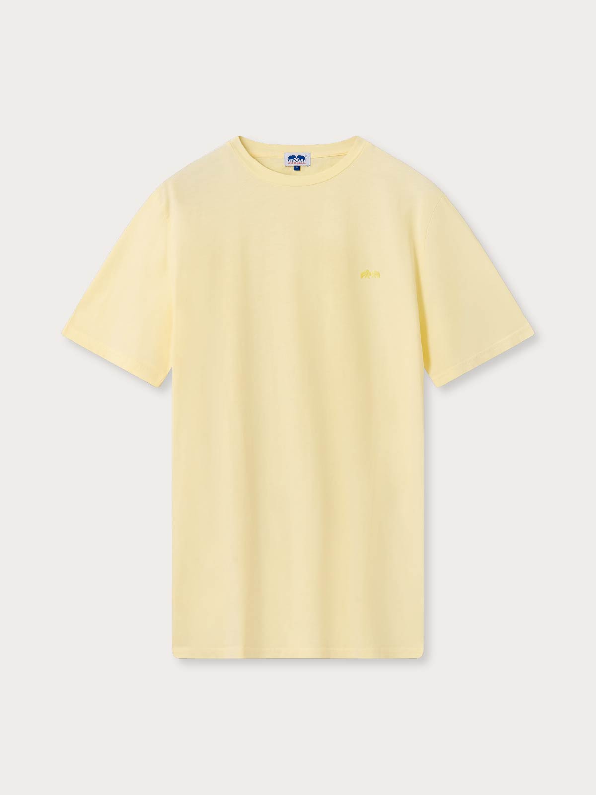 Men's yellow t-shirt with short sleeves.