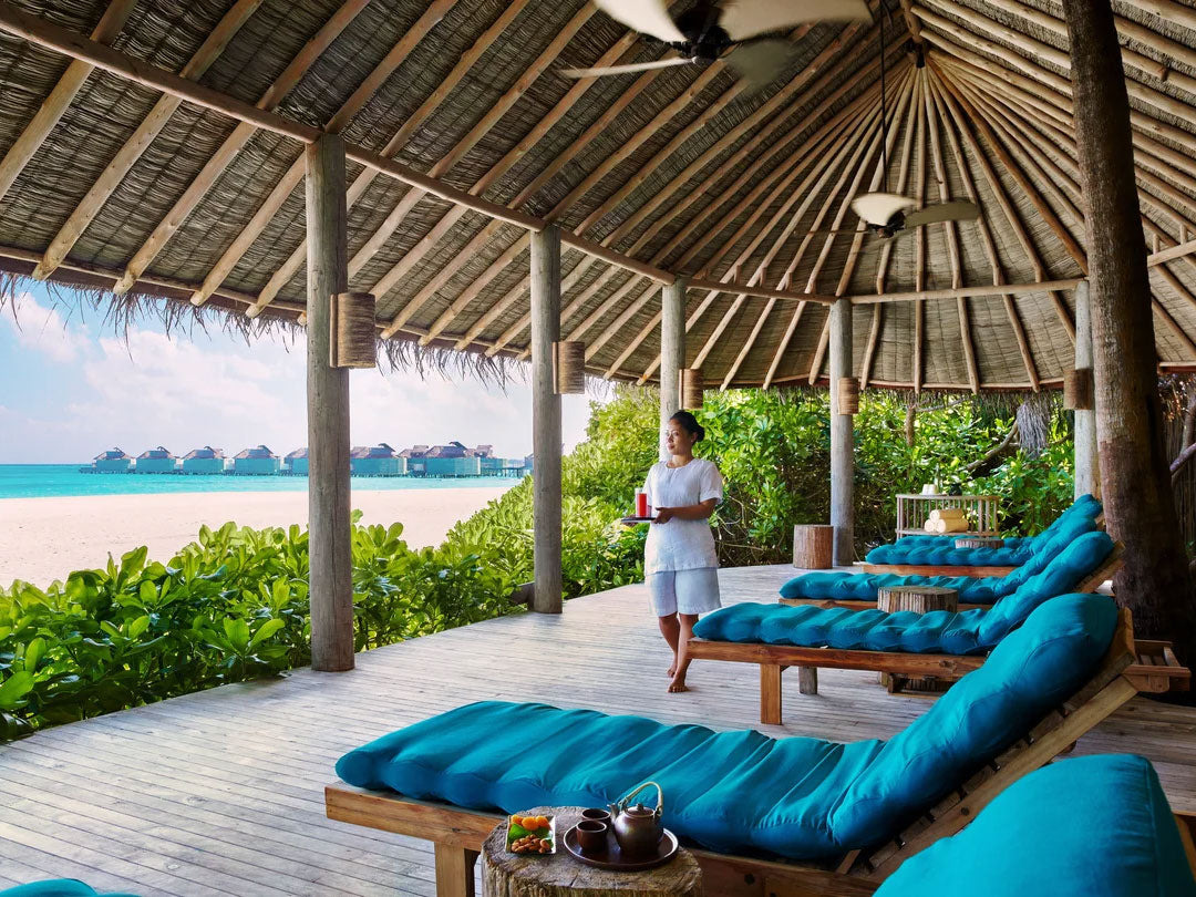 Six Senses Laamu hotel relaxation lounge