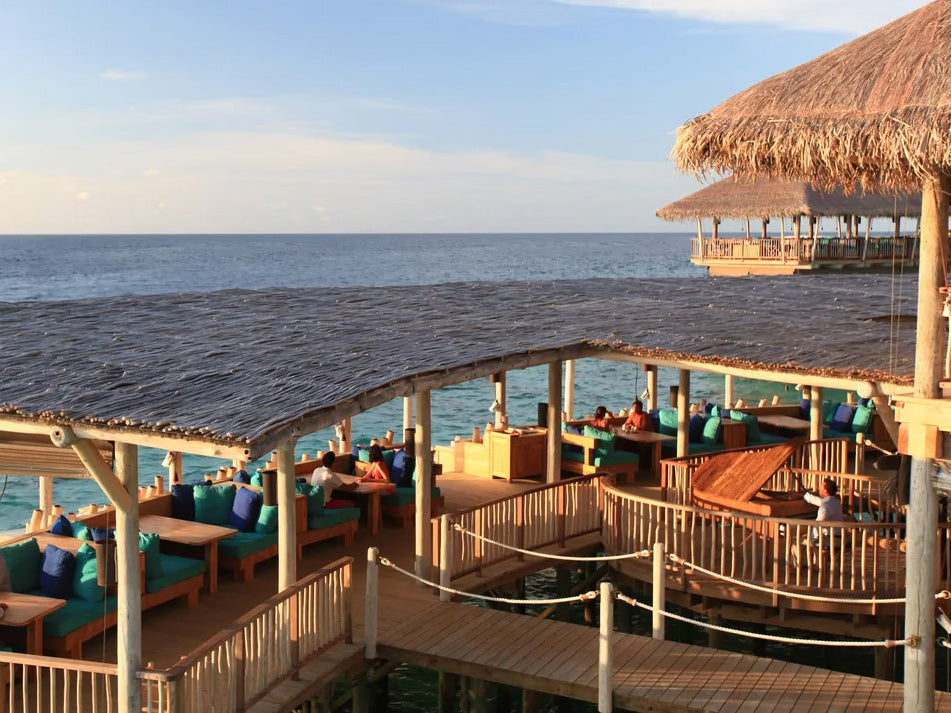 Six Senses lounge on the top of the water