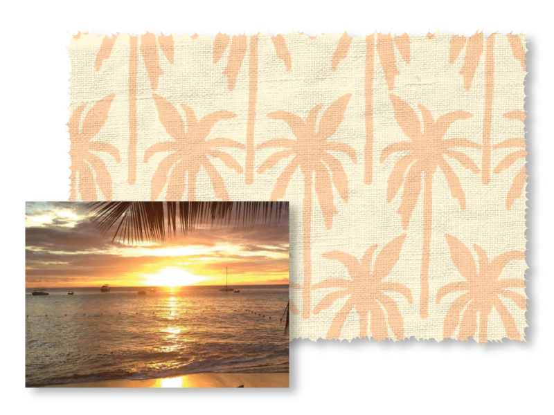 palm sundowner print