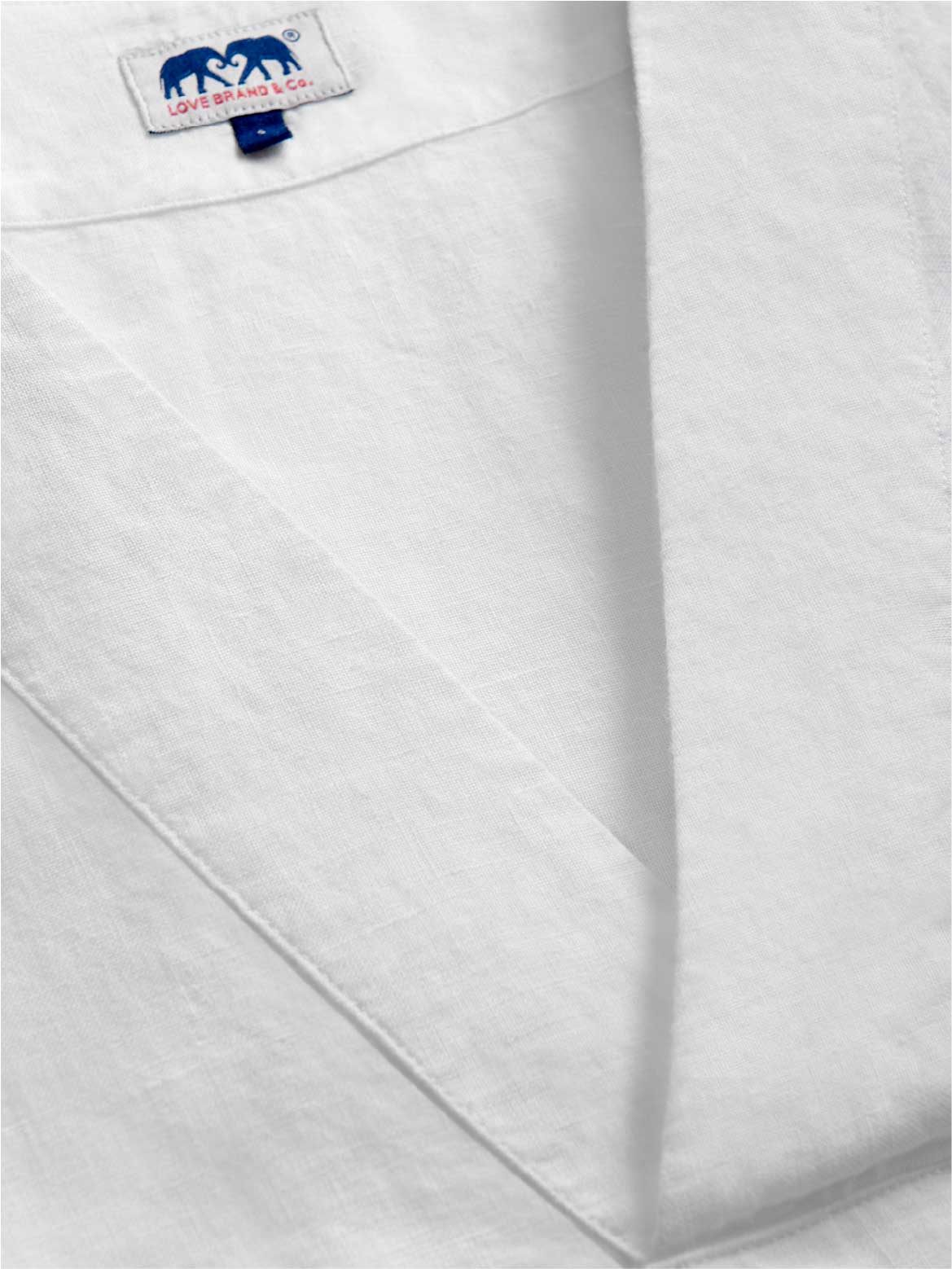 Close-up of white women's blouse.