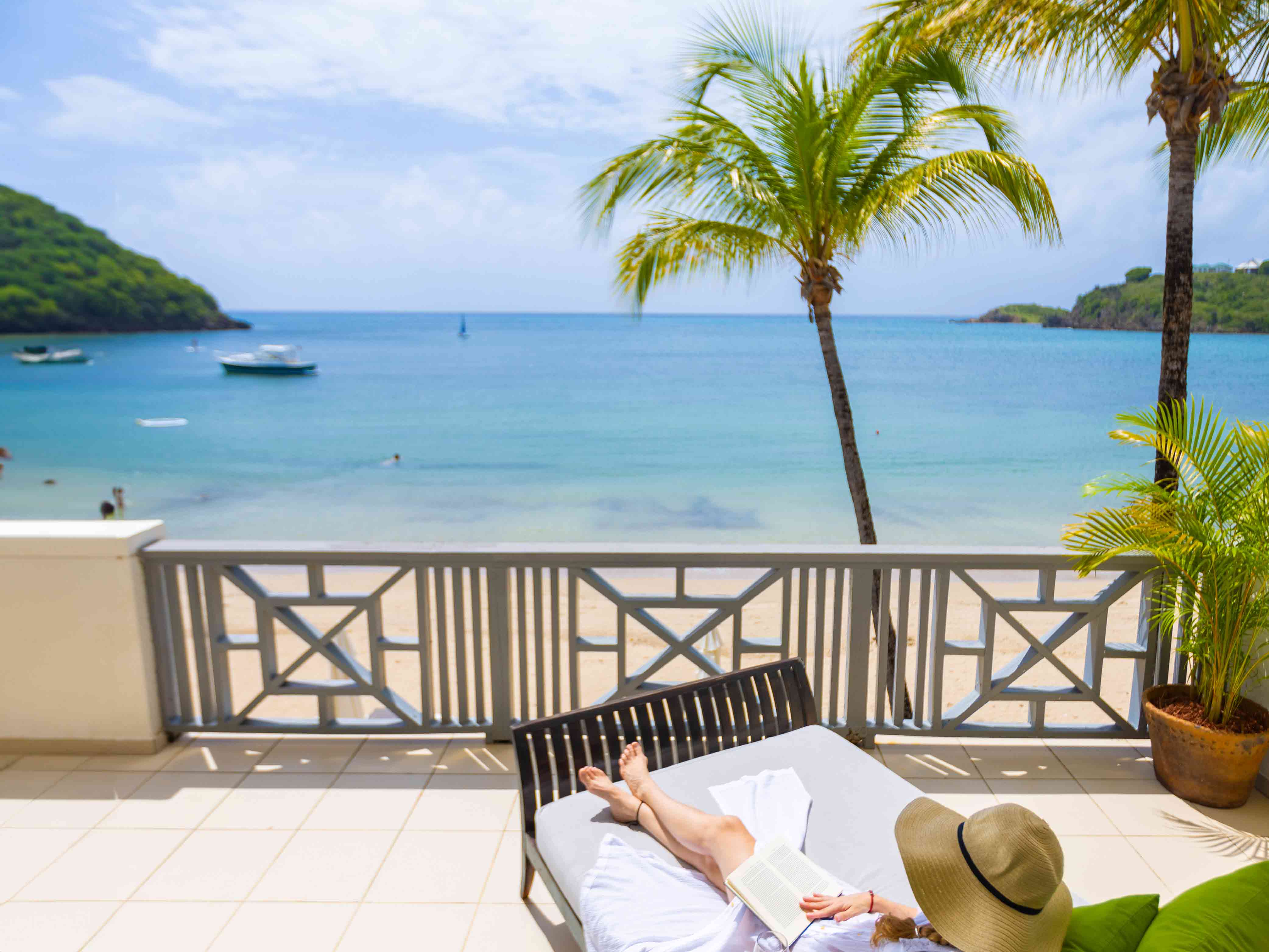 Beach Balcony suite view at Carlisle Bay