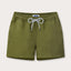 Boys Olive Green Staniel Swim Shorts with adjustable drawstring waist and elastic band.