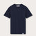 Front view of Kids Navy Blue Lockhart With Tab T-Shirt. Short sleeved blue t-shirt for kids.