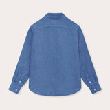 Chemise en lin Abaco bleu foncé pour garçon