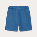 Boys Deep Blue Joulter Linen Shorts
