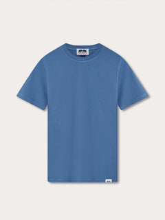 Boys Deep Blue Lockhart T-Shirt, front view, 100% cotton, short sleeves, crew neck.