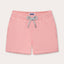 Boys Pastel Pink Staniel Swim Shorts with White Drawstring Detail.