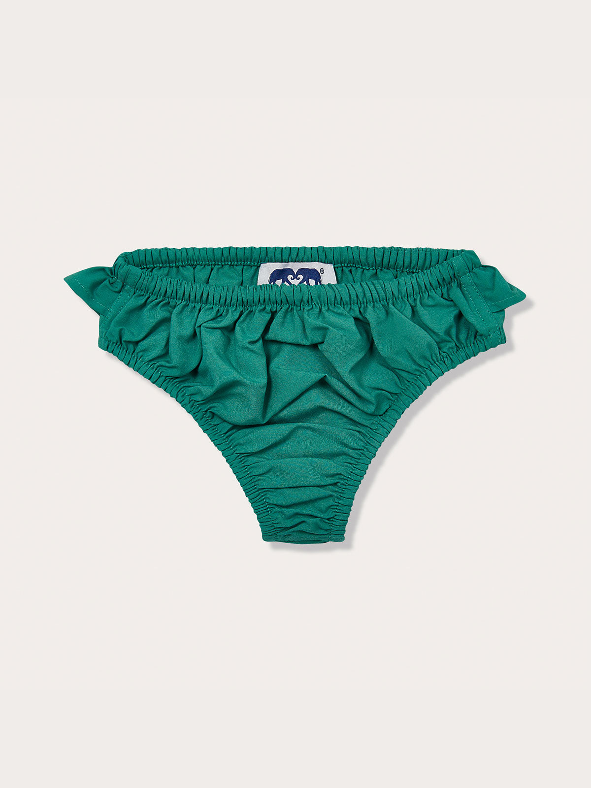 Girls Palm Green Calabash Bottoms made from recycled plastic-based materials.