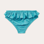 Girls Sand Dollar Calabash Bottoms in Blue with a Stylish Ruffle Design Made from Recycled Plastic