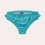 Girls Sand Dollar Calabash Bottoms in turquoise, made from recycled plastic, with a quick-drying, comfortable design.