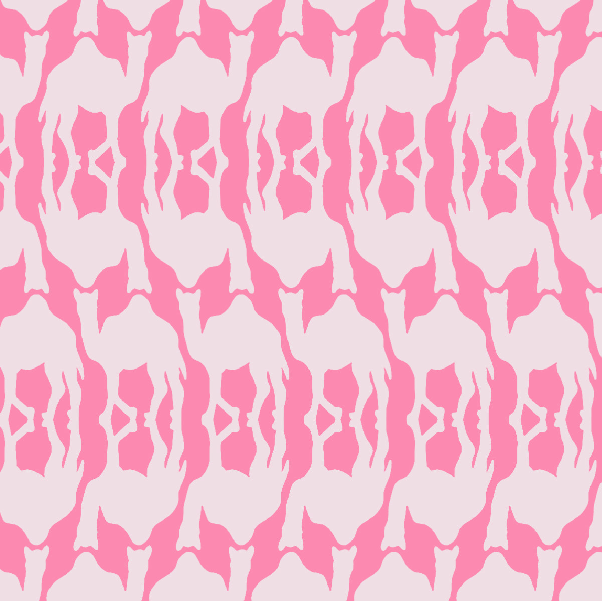 A repeating camel pattern in bright pink and very light blush pink