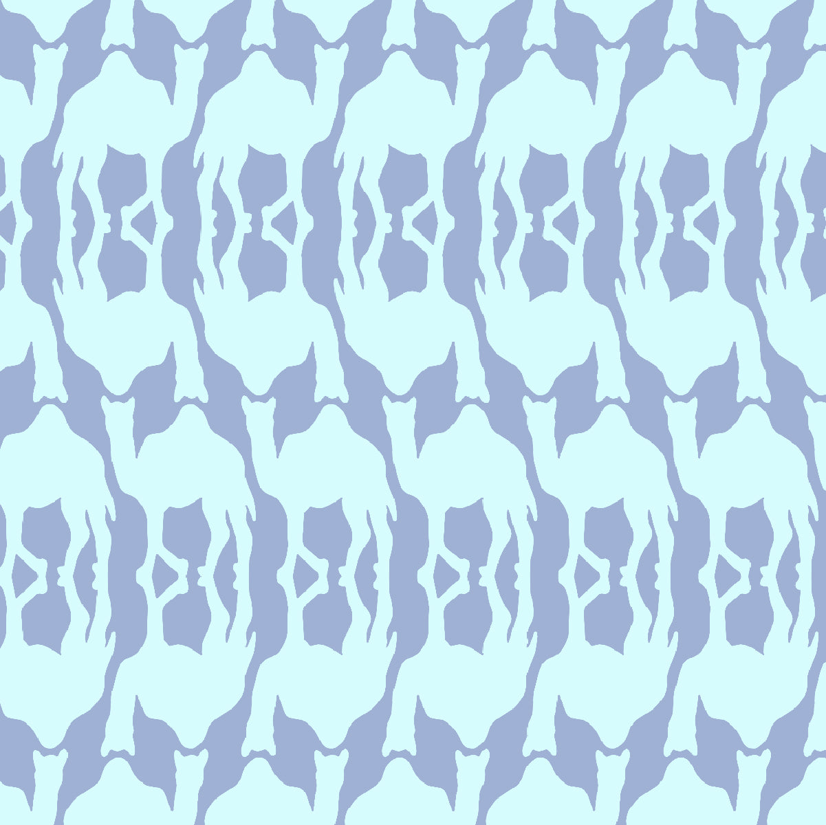 A repeating camel pattern in blue