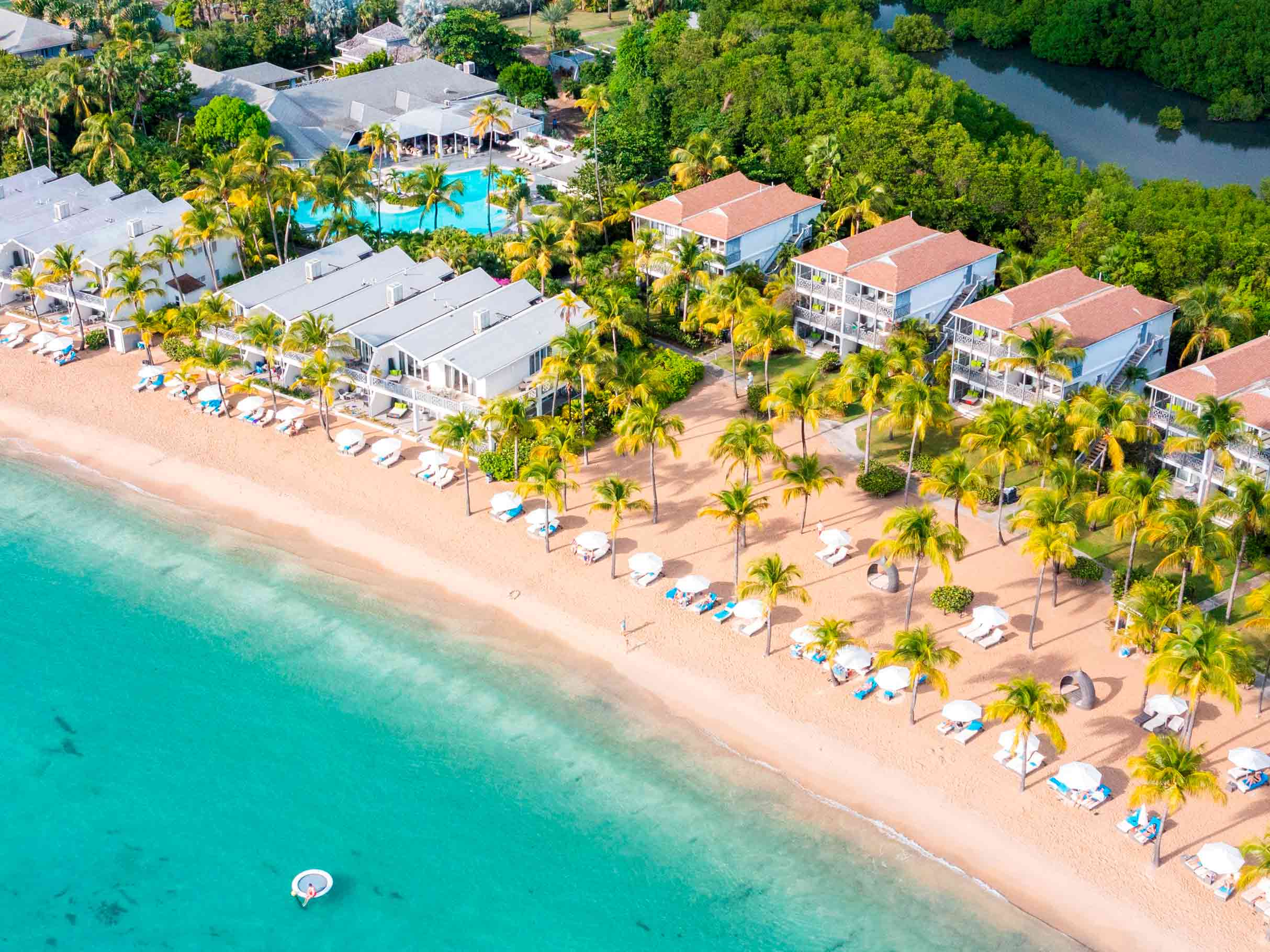 Aerial view of Carlisle Bay Resort