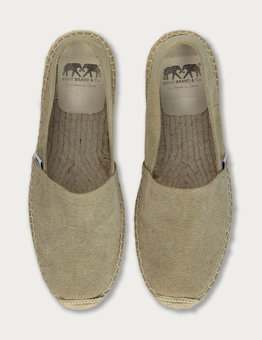 Catto Alpargatas Olive Green espadrilles top view