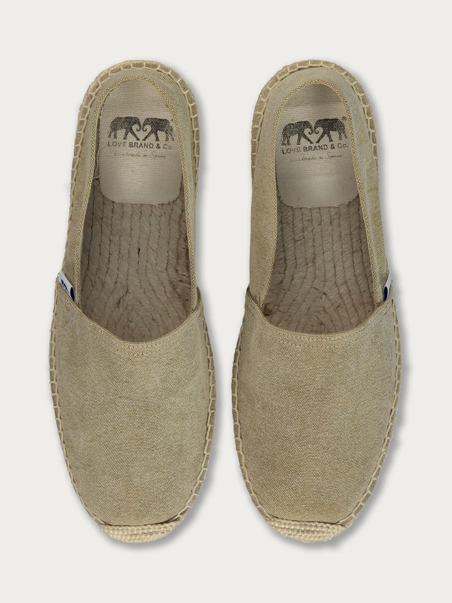 Catto Alpargatas Olive Green espadrilles top view